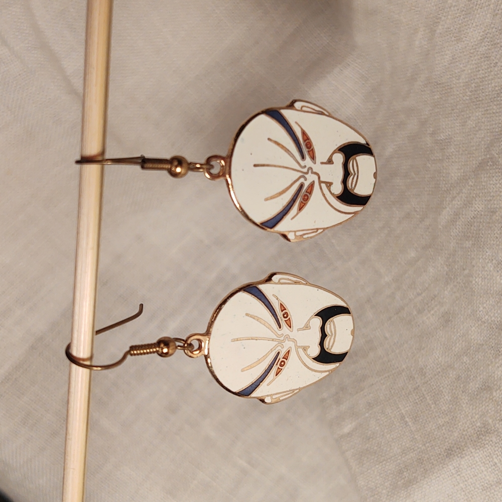 Women's Kabuki Mask Earrings